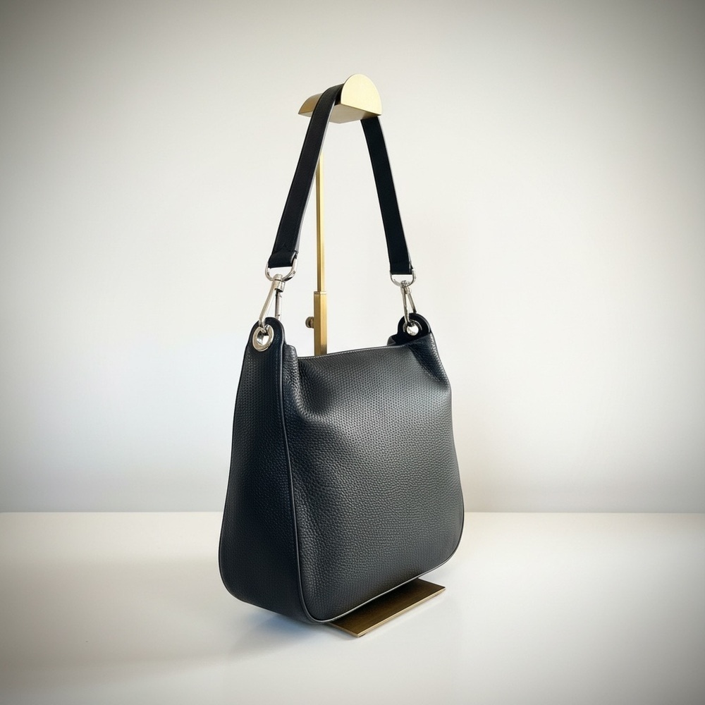 Kate Spade Black Pebbled Leather Shoulder Bag NWOT Quiet Luxury Hobo - Picture 7 of 17